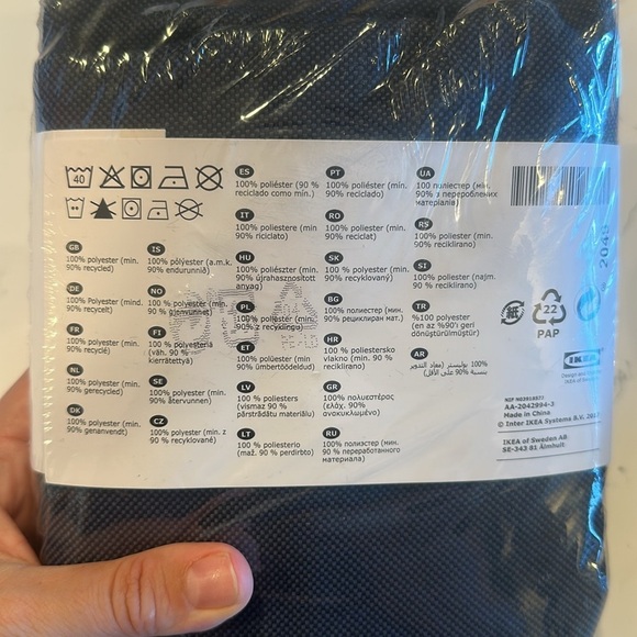 NEW IKEA Froson Cushion Cover 103.918.09 Navy Blue Sz 24 3/8 x 24 3/8 - Picture 3 of 3